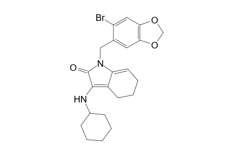 1-(2-Bromo-4,5-methylenedioxybenzyl)-3-(cyclohexylamino)-4,5,6-trihydro-2H-indol-2-one