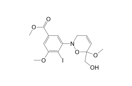 3-(3,6-Dihydro-6-(hydroxymethyl)-6-methoxy-2H-1,2-oxazin-2-yl)-4-iodo-5-methoxybenzoic acid methyl ester