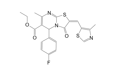 ethyl (2E)-5-(4-fluorophenyl)-7-methyl-2-[(4-methyl-1,3-thiazol-5-yl)methylene]-3-oxo-2,3-dihydro-5H-[1,3]thiazolo[3,2-a]pyrimidine-6-carboxylate