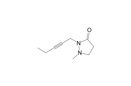 1-Methyl-2-(2-pentynyl)-3-pyrazolidinone