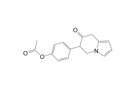 7(8H)-Indolizinone, 6-[4-(acetyloxy)phenyl]-5,6-dihydro-, (.+-.)-