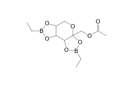 beta-D-FRUCTOPYRANOSE, CYCLIC 2,3:4,5-BIS(ETHYLBORONATE) 1-ACETATE