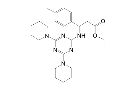 3-[(4,6-dipiperidino-s-triazin-2-yl)amino]-3-(p-tolyl)propionic acid ethyl ester