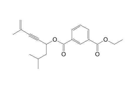 Isophthalic acid, 2,7-dimethyloct-7-en-5-yn-4-yl ethyl ester