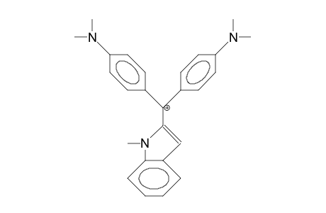 Bis(4-<N,N-dimethylamino>-phenyl)-(N-methyl-indol-2-yl)-methyl cation