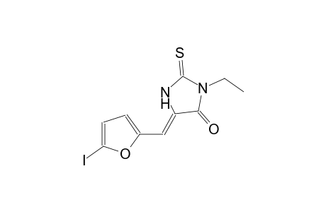 (5Z)-3-ethyl-5-[(5-iodo-2-furyl)methylene]-2-thioxo-4-imidazolidinone