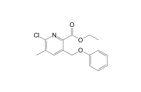 Ethyl 6-chloro-5-methyl-3-phenoxymethyl-2-pyridinecarboxylate