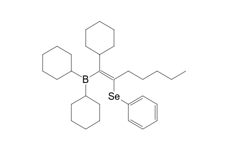(E)-1-Cyclohexyl-1-(dicyclohexylboryl)-2-(phenylseleno)-1-heptene