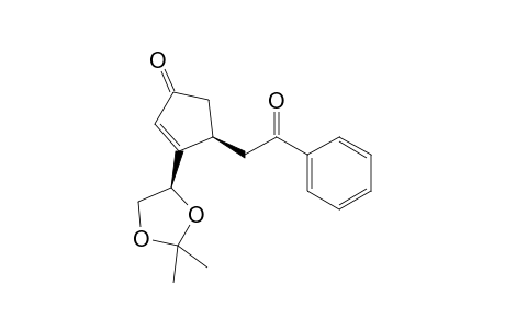 (4S)-3-[(4R)-2,2-Dimethyl-1,3-dioxolane-4-yl]-4-(2-oxo-2-phenylethyl)cyclopent-2-enone