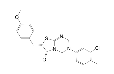(7Z)-3-(3-chloro-4-methylphenyl)-7-(4-methoxybenzylidene)-3,4-dihydro-2H-[1,3]thiazolo[3,2-a][1,3,5]triazin-6(7H)-one