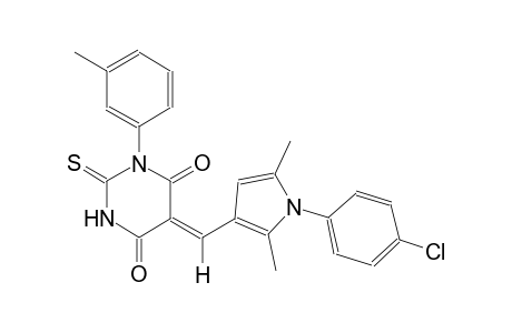 (5Z)-5-{[1-(4-chlorophenyl)-2,5-dimethyl-1H-pyrrol-3-yl]methylene}-1-(3-methylphenyl)-2-thioxodihydro-4,6(1H,5H)-pyrimidinedione