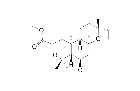AGALLOCHIN-M;ENT-13-EPI-8,13-EPOXY-4,6-ALPHA-DIHYDROXY-3,4-SECOLABD-14-EN-3-OATE