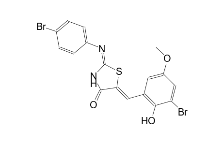 (2E,5Z)-5-(3-bromo-2-hydroxy-5-methoxybenzylidene)-2-[(4-bromophenyl)imino]-1,3-thiazolidin-4-one