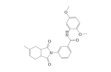 N-(2,5-dimethoxyphenyl)-3-(5-methyl-1,3-dioxo-1,3,3a,4,7,7a-hexahydro-2H-isoindol-2-yl)benzamide
