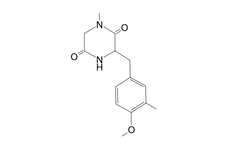 3-(4-methoxy-3-methyl-benzyl)-1-methyl-piperazine-2,5-quinone