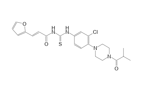 N-[3-chloro-4-(4-isobutyryl-1-piperazinyl)phenyl]-N'-[(2E)-3-(2-furyl)-2-propenoyl]thiourea