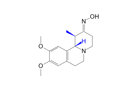 9,10-DIMETHOXY-1,3,4,6,7,11b-HEXAHYDRO-cis-1-METHYL-2H-BENZO[a]QUINOLIZIN-2-ONE, anti-OXIME (equatorial methyl substitution)