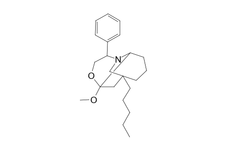 1-Aza-2-phenyl-4-oxa-5-methoxy-7-pentyltricyclo[5.4.1(5,11).0]dodecane