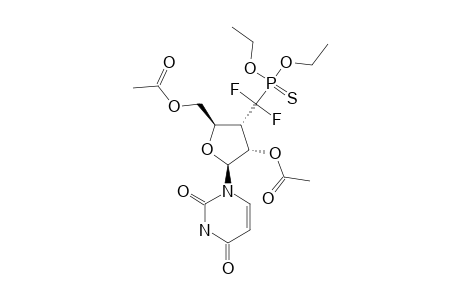 1-N-(2,5-DI-O-ACETYL-3-DEOXY-3-(O,O-DIETHYLPHOSPHONOTHIO)-DIFLUOROMETHYL-BETA-D-RIBOFURANOSYL)-URACIL
