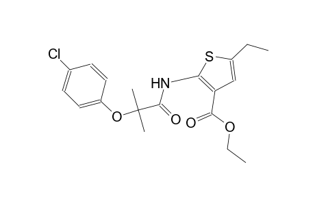 ethyl 2-{[2-(4-chlorophenoxy)-2-methylpropanoyl]amino}-5-ethyl-3-thiophenecarboxylate
