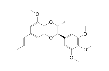 (2R,3R)-5-methoxy-3-methyl-7-((E)-prop-1-enyl)-2-(3,4,5-trimethoxyphenyl)-2,3-dihydrobenzo[b][1,4]dioxine