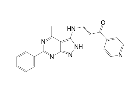 3-(4-Methyl-6-phenyl-2H-pyrazolo[3,4-d]pyrimidin-3-ylamino)-1-(pyridin-4-yl)prop-2-en-1-one