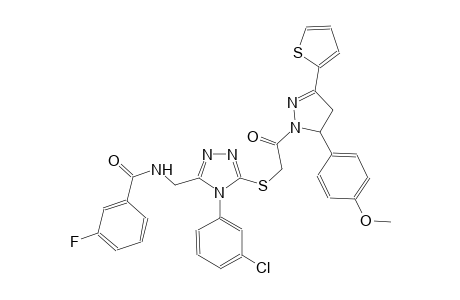 benzamide, N-[[4-(3-chlorophenyl)-5-[[2-[4,5-dihydro-5-(4-methoxyphenyl)-3-(2-thienyl)-1H-pyrazol-1-yl]-2-oxoethyl]thio]-4H-1,2,4-triazol-3-yl]methyl]-3-fluoro-