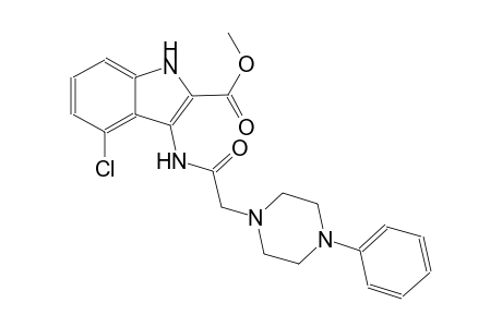 methyl 4-chloro-3-{[(4-phenyl-1-piperazinyl)acetyl]amino}-1H-indole-2-carboxylate