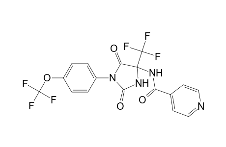 N-[2,5-bis(oxidanylidene)-4-(trifluoromethyl)-1-[4-(trifluoromethyloxy)phenyl]imidazolidin-4-yl]pyridine-4-carboxamide