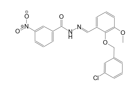 N'-((E)-{2-[(3-chlorobenzyl)oxy]-3-methoxyphenyl}methylidene)-3-nitrobenzohydrazide