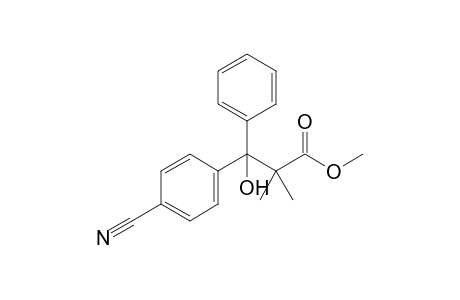 methyl 3-(4-cyanophenyl)-3-hydroxy-2,2-dimethyl-3-phenylpropanoate