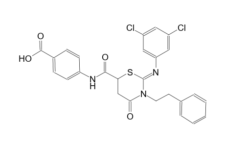 4-({[(2Z)-2-[(3,5-dichlorophenyl)imino]-4-oxo-3-(2-phenylethyl)tetrahydro-2H-1,3-thiazin-6-yl]carbonyl}amino)benzoic acid