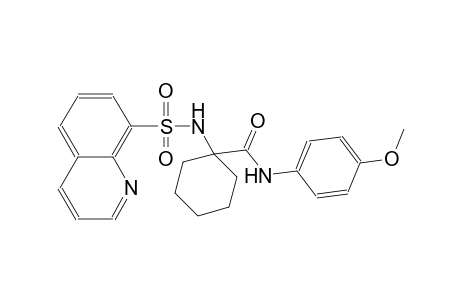 cyclohexanecarboxamide, N-(4-methoxyphenyl)-1-[(8-quinolinylsulfonyl)amino]-