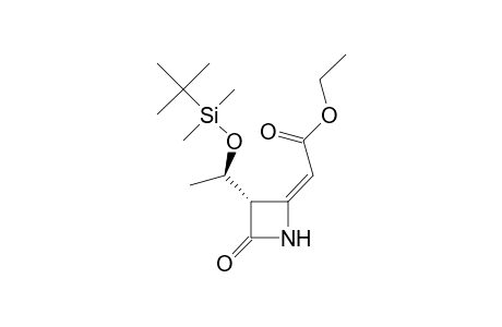 Ethyl {(2E)-3'-[1"-(t-butyl)dimethylsilyloxy)ethyl]-4'-oxoazetidin-2'-ylidene}-acetate