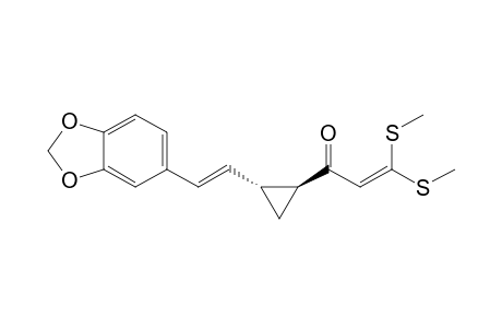 1-[2-[(E)-2-(1,3-benzodioxol-5-yl)ethenyl]cyclopropyl]-3,3-bis(methylsulfanyl)prop-2-en-1-one