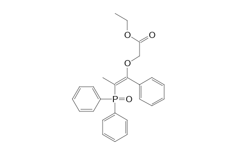 Acetic acid, [[2-(diphenylphosphinyl)-1-phenyl-1-propenyl]oxy]-, ethyl ester