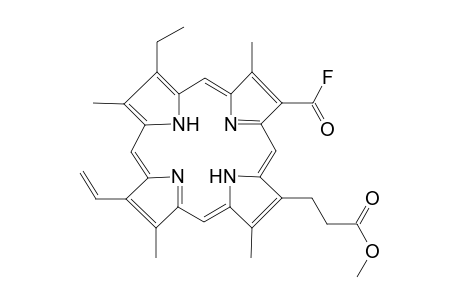 21H,23H-Porphine-2-propanoic acid, 8-ethenyl-13-ethyl-18-(fluorocarbonyl)-3,7,12,17-tetramethyl-, methyl ester