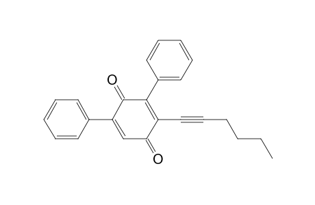 2,6-Diphenyl-3-(hexynyl)cyclohexa-2,5-dien-1,4-dione