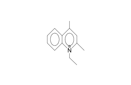 1-Ethyl-2,4-dimethyl-quinolinium cation