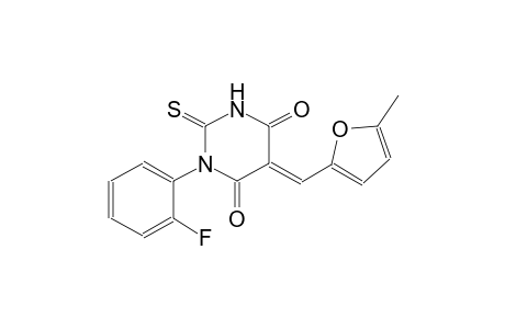 (5E)-1-(2-fluorophenyl)-5-[(5-methyl-2-furyl)methylene]-2-thioxodihydro-4,6(1H,5H)-pyrimidinedione