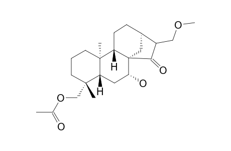 CROTONKININ_G;ENT-18-ACETOXY-7-ALPHA-HYDROXY-17-METHOXYKAURAN-15-ONE