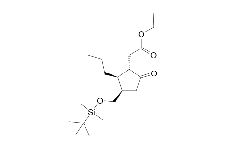 2-[(1S,2R,3R)-3-[[tert-butyl(dimethyl)silyl]oxymethyl]-5-keto-2-propyl-cyclopentyl]acetic acid ethyl ester