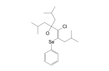 E-2,8-DIMETHYL-4-PHENYLSELENO-5-CHLORO-6-ISOBUTYL-4-NONEN-6-OL