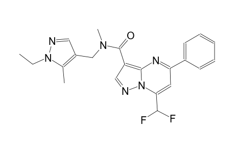 7-(difluoromethyl)-N-[(1-ethyl-5-methyl-1H-pyrazol-4-yl)methyl]-N-methyl-5-phenylpyrazolo[1,5-a]pyrimidine-3-carboxamide