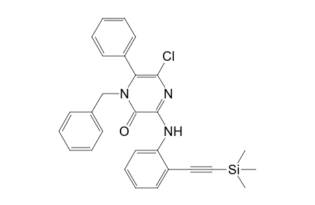 1-Benzyl-5-chloro-6-phenyl-3-(2-trimethylsilylethynylphenylamino)-2(1H)-pyrazinone