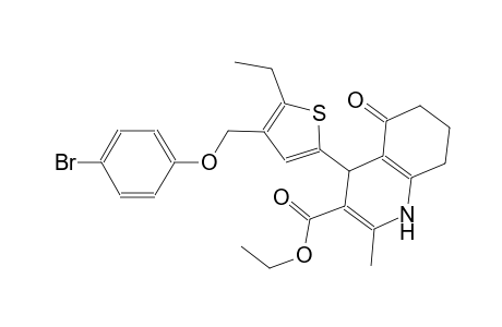 ethyl 4-{4-[(4-bromophenoxy)methyl]-5-ethyl-2-thienyl}-2-methyl-5-oxo-1,4,5,6,7,8-hexahydro-3-quinolinecarboxylate