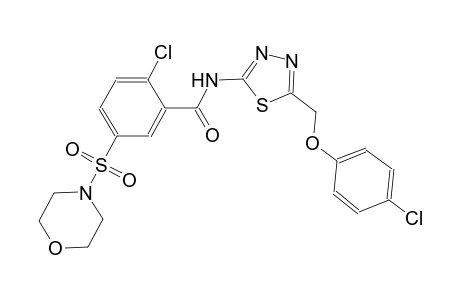 benzamide, 2-chloro-N-[5-[(4-chlorophenoxy)methyl]-1,3,4-thiadiazol-2-yl]-5-(4-morpholinylsulfonyl)-