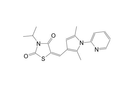 (5E)-5-{[2,5-dimethyl-1-(2-pyridinyl)-1H-pyrrol-3-yl]methylene}-3-isopropyl-1,3-thiazolidine-2,4-dione