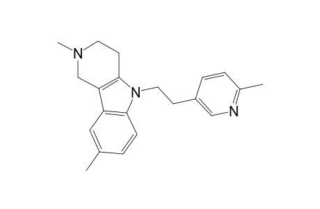 2,8-Dimethyl-5-[2-(6-methyl-3-pyridinyl)ethyl]-2,3,4,5-tetrahydro-1H-pyrido[4,3-b]indole