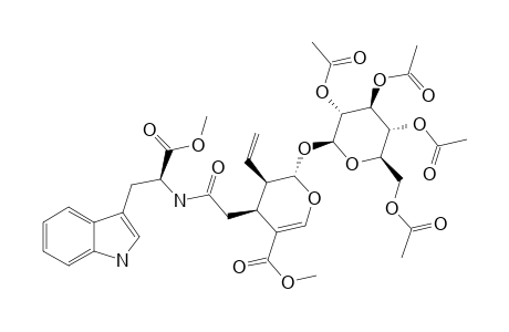 (4S,5R,6S)-4-[2-[[(1S)-1-(1H-indol-3-ylmethyl)-2-keto-2-methoxy-ethyl]amino]-2-keto-ethyl]-6-[(2S,3R,4S,5R,6R)-3,4,5-triacetoxy-6-(acetoxymethyl)tetrahydropyran-2-yl]oxy-5-vinyl-5,6-dihydro-4H-pyran-3-carboxylic acid methyl ester